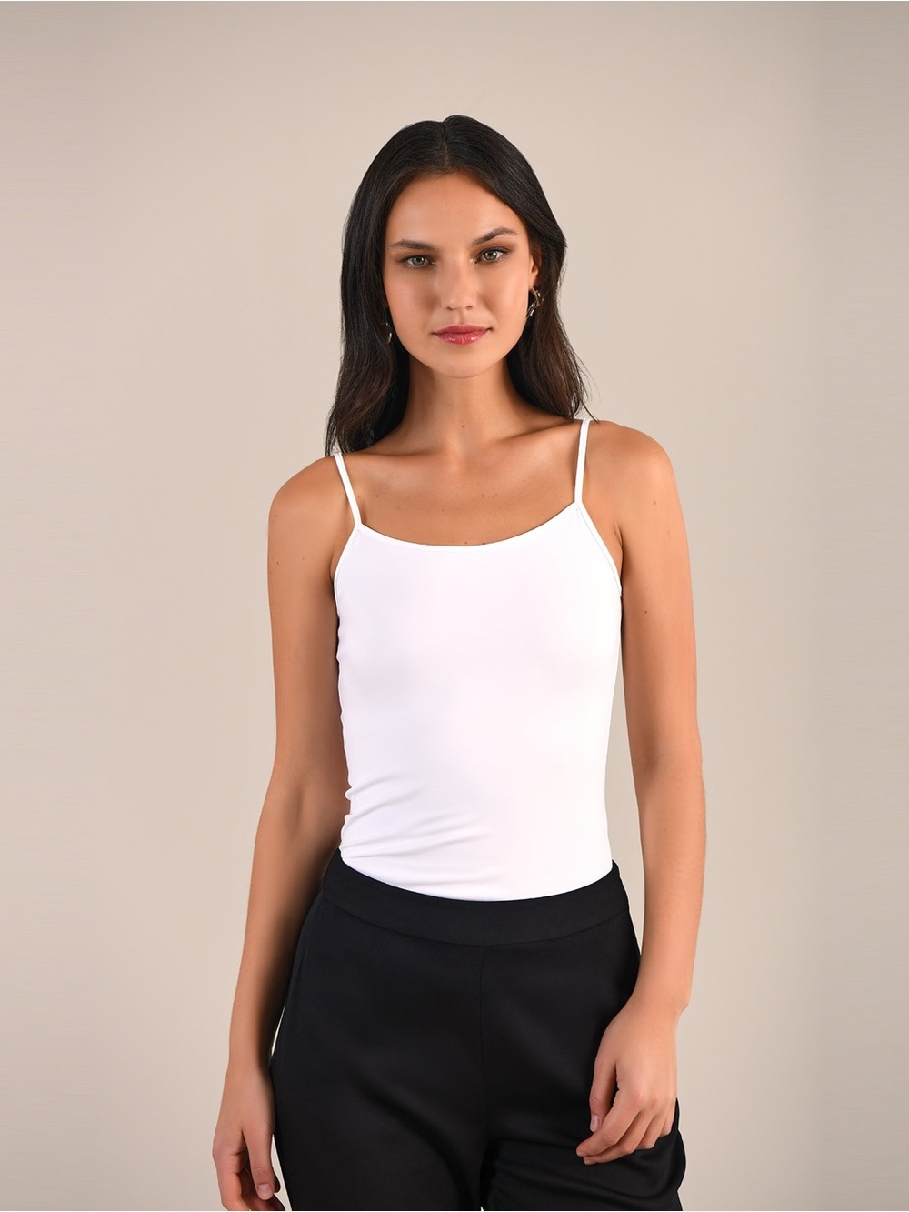ANNE FONTAINE Women's Cintia Camisole  – Stretch Thin Strap White EU 40 | US M